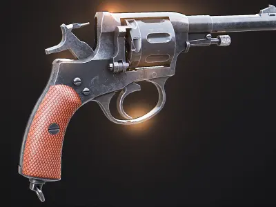 Nagant M1985 - WW2 Soviet Pistol 3D model