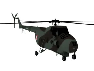 Lowpoly Mi-4 Hound  3D Model Low-poly 3D model