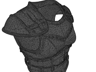 Worn Leather Armor Chestpiece 3D model