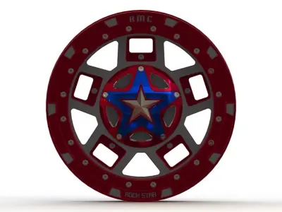 Cast rim XD-XS827 R3 - size 16x7 - Captain America edition 3D model