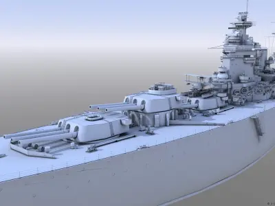 BATTLESHIP HMS RODNEY 3D model