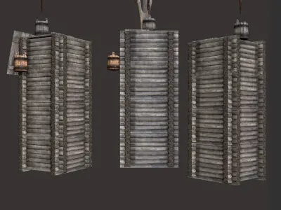 medieval water well Low-poly 3D model