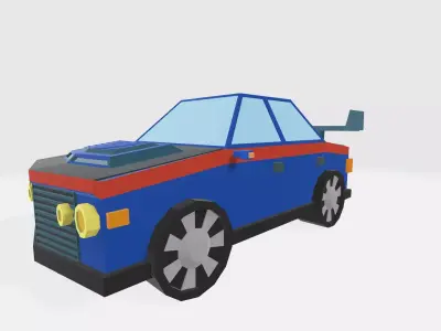 Low poly free Sport car for free Free low-poly 3D model