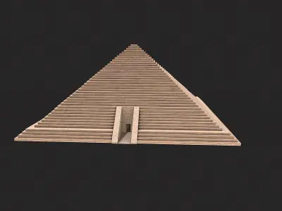 Old Egypt Desert Pyramids Collection Low-poly 3D model