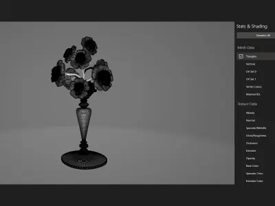Skull Flower 3DModel part of the Halloween package 3D model