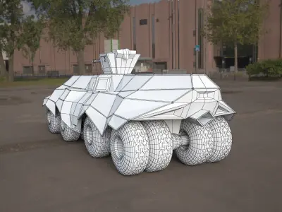 Batmobile tank concept 3ds model 3D model