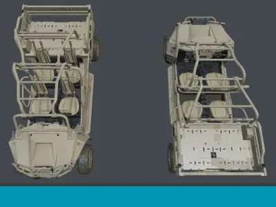 Polaris MRZR 4 Low Poly Low-poly 3D model