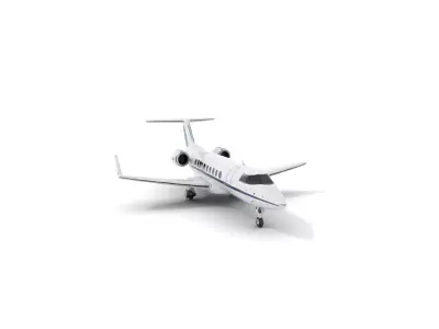 Luxury Private Jet Model Pack for Realistic Simulation Low-poly 3D model