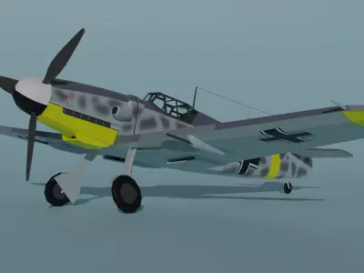 Messerschmitt Bf 109 G-6 Low-poly 3D model