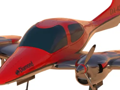 Aircraft Diamond DA 42 3D model