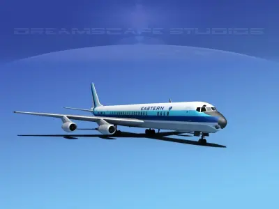 Douglas DC-8-63 Eastern Airlines 3 3D model