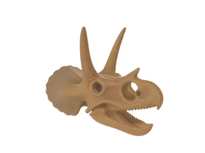 Realistic Triceratops Dinosaur Skull 3D print model