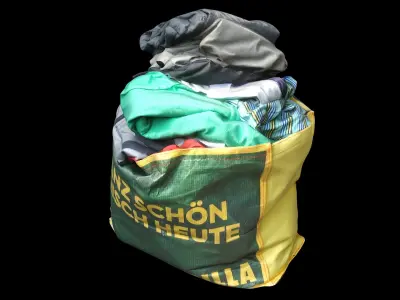 Bag-Container with Clothes Collection 03 3D model