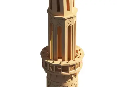 Islamic Mamluk Minaret 3D model