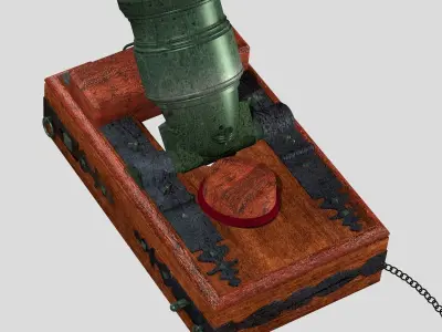 Mortar 500lbs Low-poly 3D model