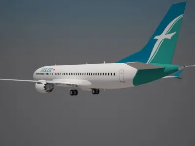 Silk Air Boeing 737 MAX 8 3D model