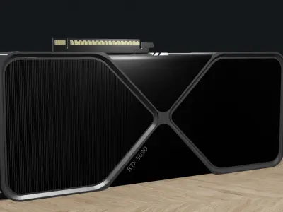 RTX 5090 Graphics Card Futuristic High-Poly 3D Model by TanKomet 3D model