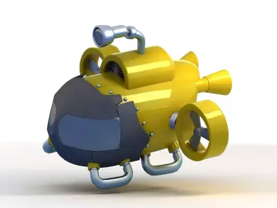 submarine seawolf navy attack deep vehicle nuclear missile 3D model