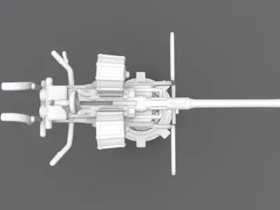 Oerlikon 20mm scale model 3D print model