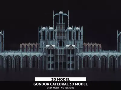 Gondor Catedral Low-poly 3D model