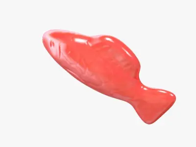 Swedish Fish Red model 3D model