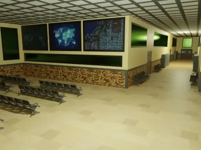 Military Base Low-poly 3D model