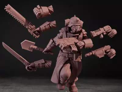 FREE STL 2nd Death Division commander Free 3D print model