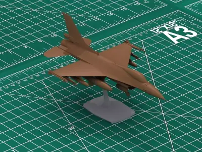 F16C Fighter Print 3D print model