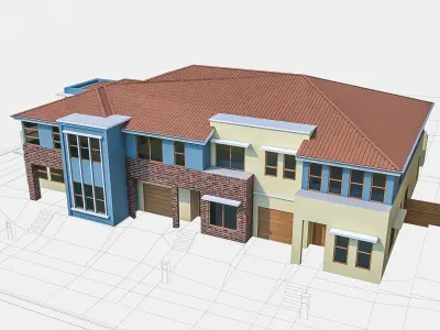 Townhouse 06 Low-poly 3D model