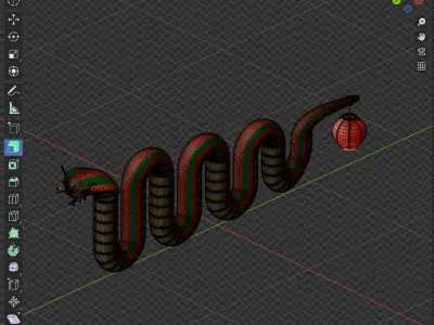 Chinese New Year Of Snake 3D Design Element 3D model