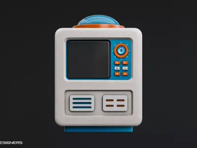 Retro Console - Retro Computer Low-poly 3D model