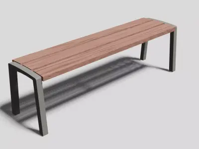 Street modern Bench Low-poly 3D model