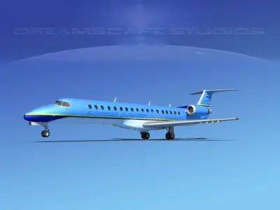 Embraer ERJ-145 Express Charter 3D model