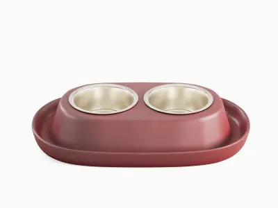 Plastic Pet Bowl 03 3D model