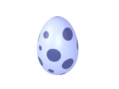 Dinosaur Egg v1 004 Low-poly 3D model