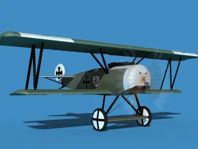 Fokker D-VI V14 3D model