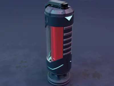 Sci-Fi Grenade 001 Low-poly 3D model