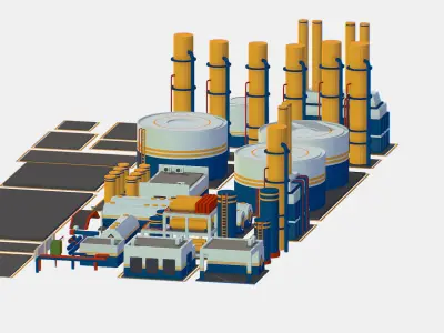 Isometric Oil Pipe Barrel Idustry Build Constructor 3d models Low-poly 3D model