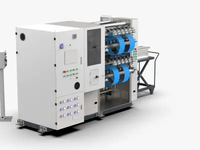 Automatic Lithium Battery Slitting Machine 3D model