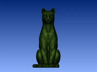 Sitting puma 3D model