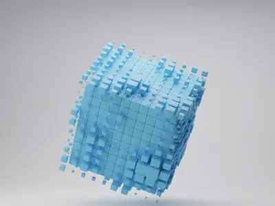 Geometry Nodes Cube 3D model