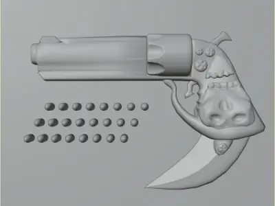 Peace gun Free 3D model