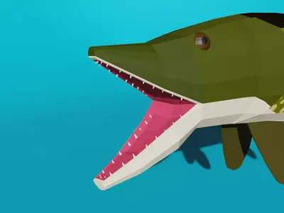 Pike Predator Low-poly 3D model