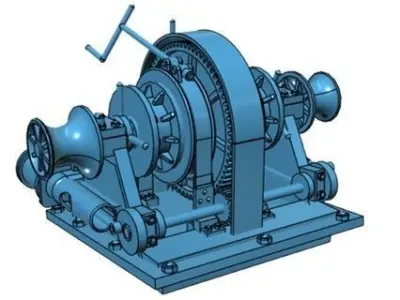 Anchor Winch Steam Tug 3D model