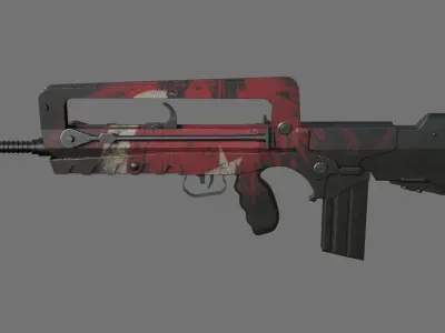 Famas F1 Low-poly 3D model