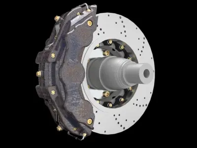 Composite ceramic brakes 3D model