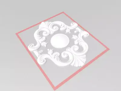 3d model furniture ornate design in shape of square Free 3D print model