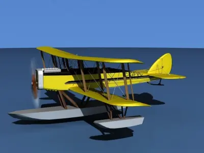 Airco DH-4 V04 Bush Seaplane 3D model