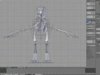 Carnivore Dinosaur Skeleton Low-poly 3D model