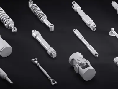 100 kitbash Mechanical and Robot 3D model